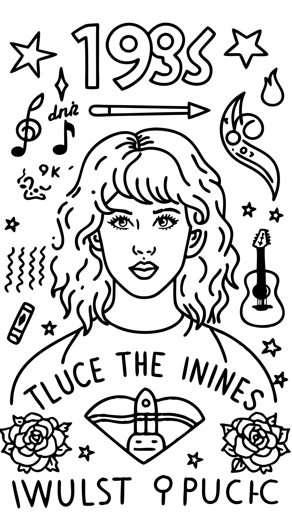 taylor swift eras tour coloring pages